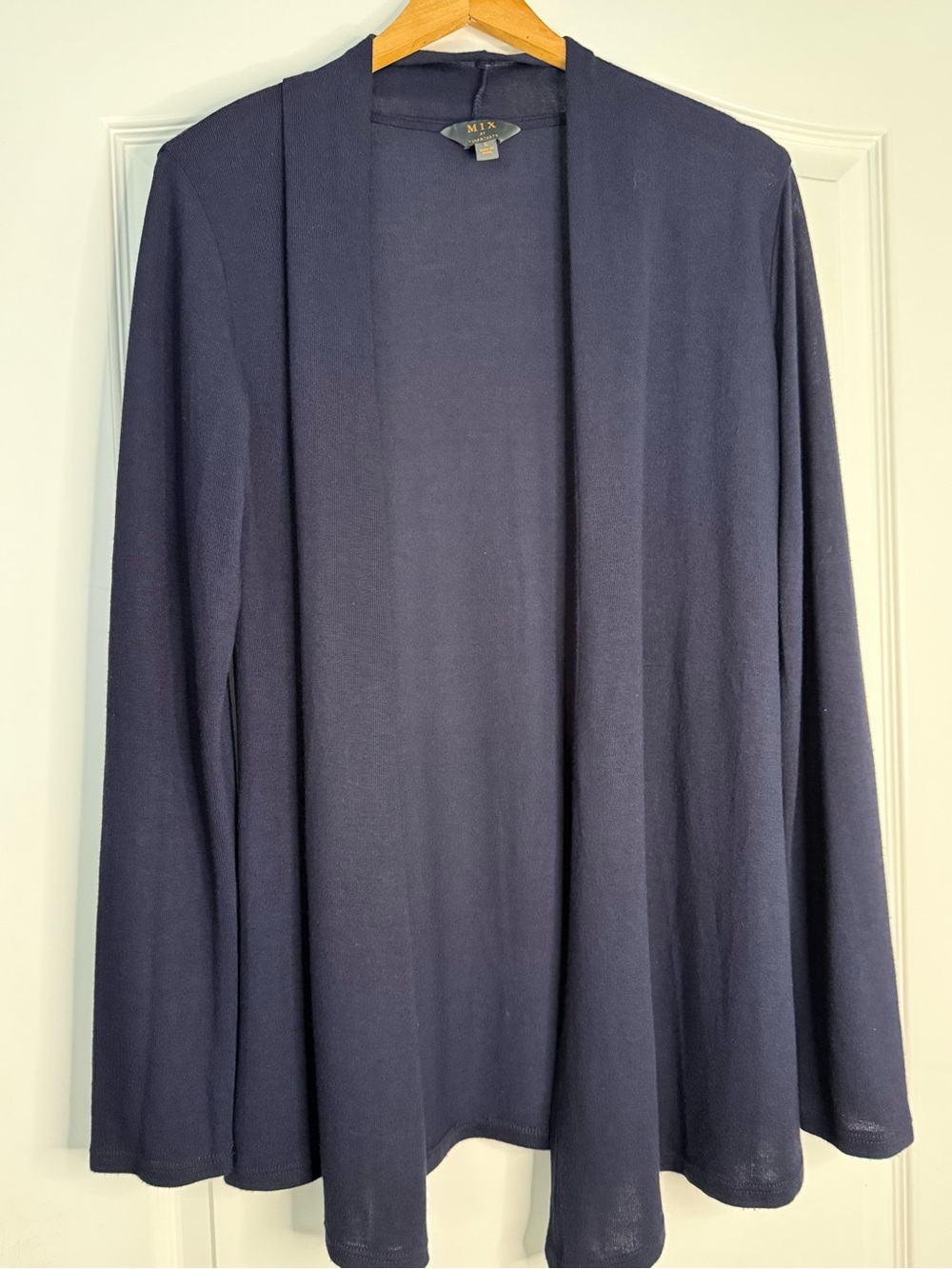 Mix by 41 Hawthorne Open-Front Lightweight Navy Sweater Cardigan